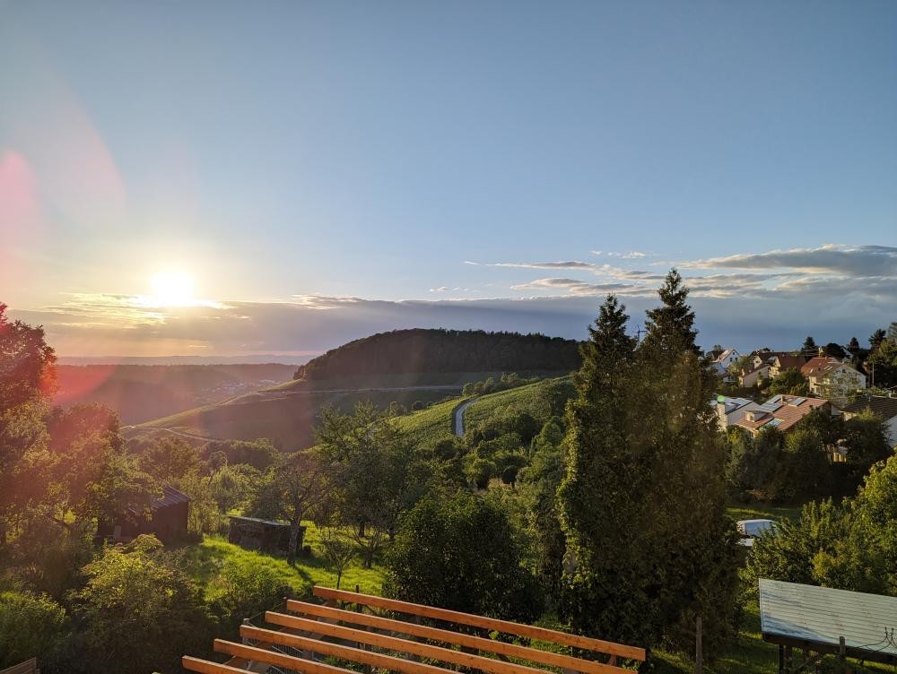 Sonnenuntergang über dem Haselstein.