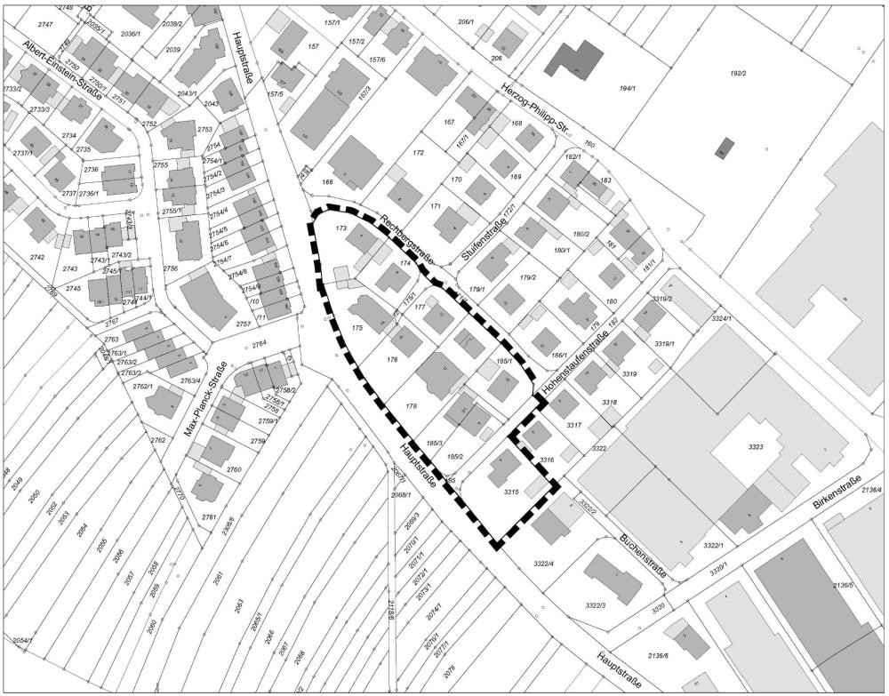 Abgrenzungsplan für Rechbergstraße