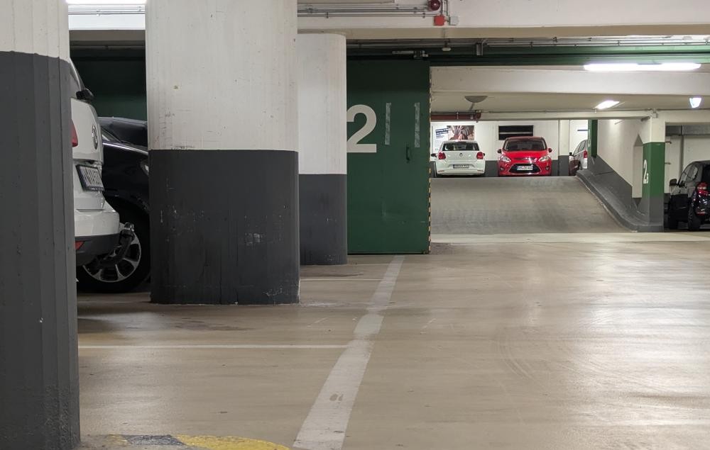Parkflächen in der Tiefgarage