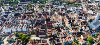 Luftaufnehme der Winnender Innenstadt